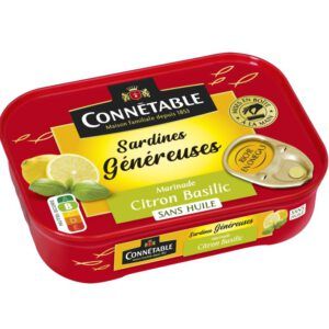 Sardines Généreuses Citron Basilic sans huile 135g