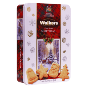 Walkers shortbread festive shapes blik 250 gr