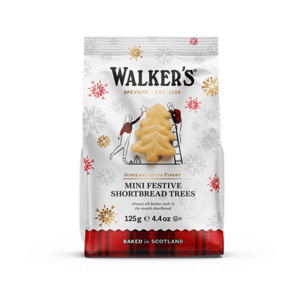 Walkers Shortbread mini festive trees zakje 125gr.