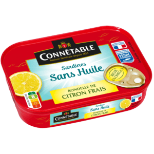Sardines sans huile, avec rondelle de Citron Frais 115g