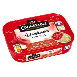 Connetable Sardines à l'Huile Infusée au Piment Jalapeño 115g