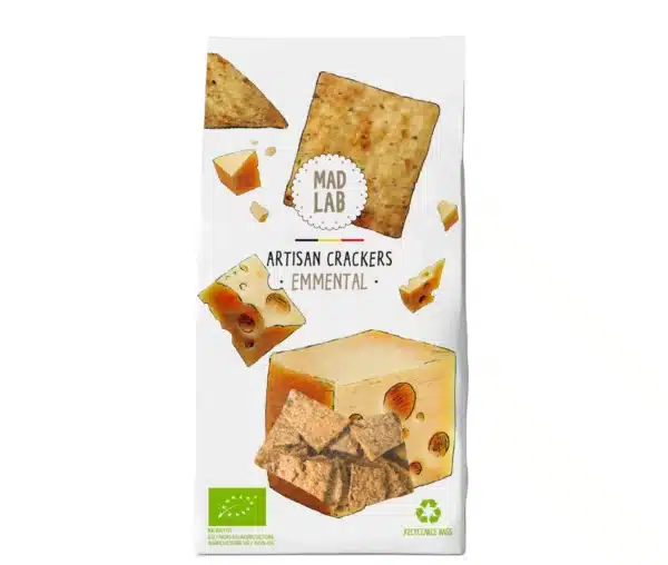 Emmental crackers 110gr. Bio - Crackers & Cheese