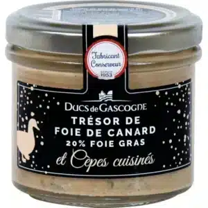 Trésor de Foie Gras de Canard et Cèpes cuisinés (20% foie gras) bocal 90g